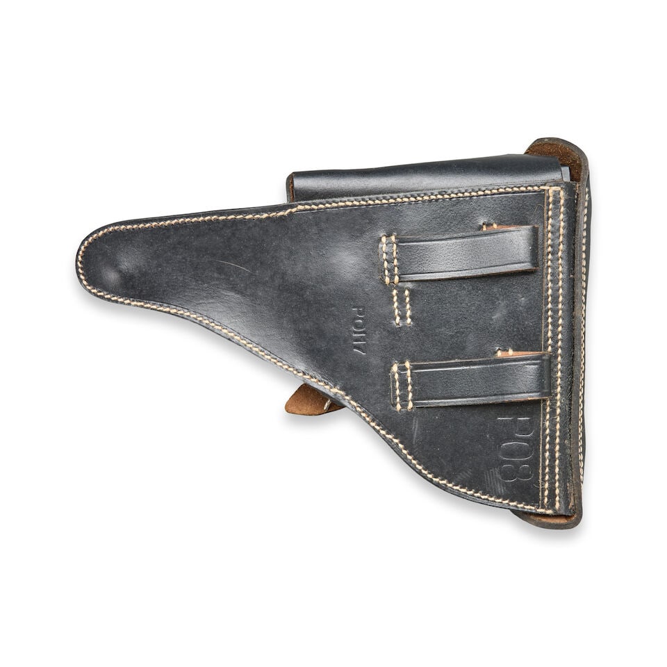 A WORLD WAR II MAUSER BYF 42 P.08 LUGER PISTOL WITH CAPTURE PAPERS AND HOLSTER, Curio or Relic f... - 6