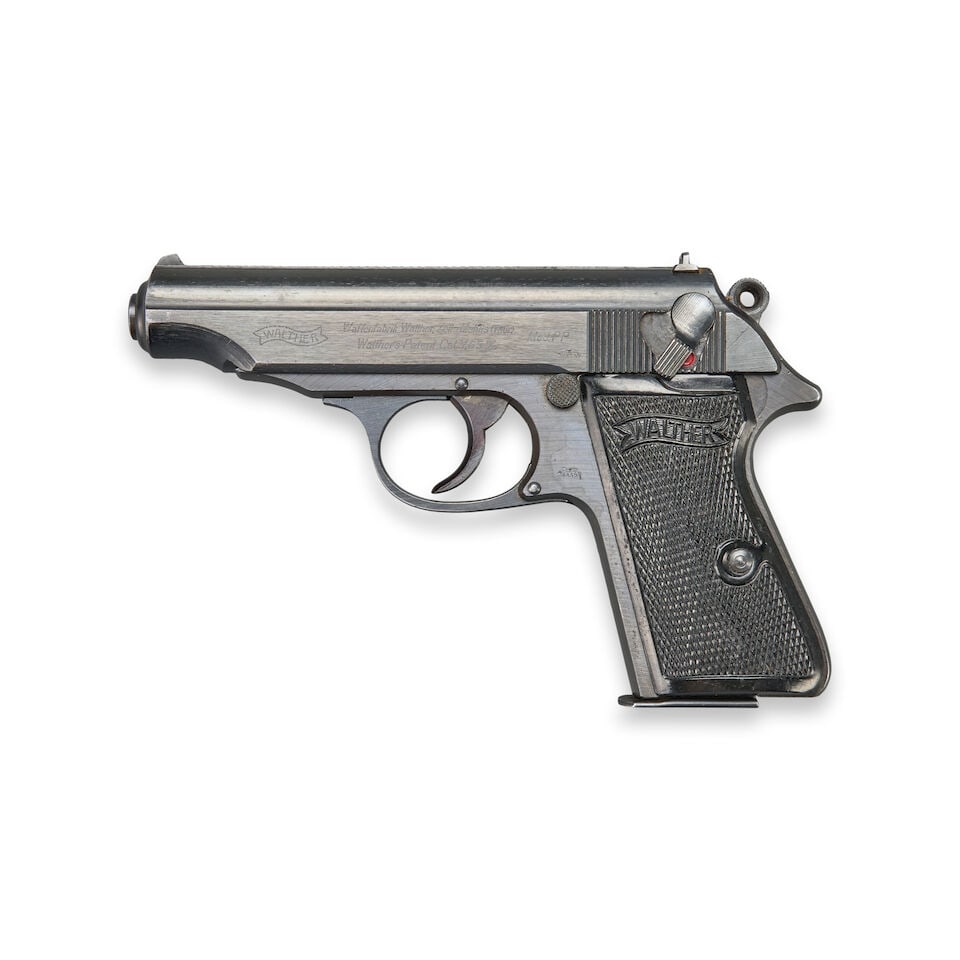 A WORLD WAR II WALTHER MODEL PP PISTOL WITH GERMAN MILITARY MARKINGS AND HOLSTER. Curio or Relic... - 2