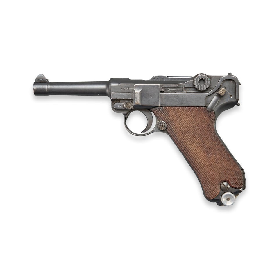 A PRE-WAR S/42 MAUSER P.08 LUGER PISTOL, Curio or Relic firearm - 2