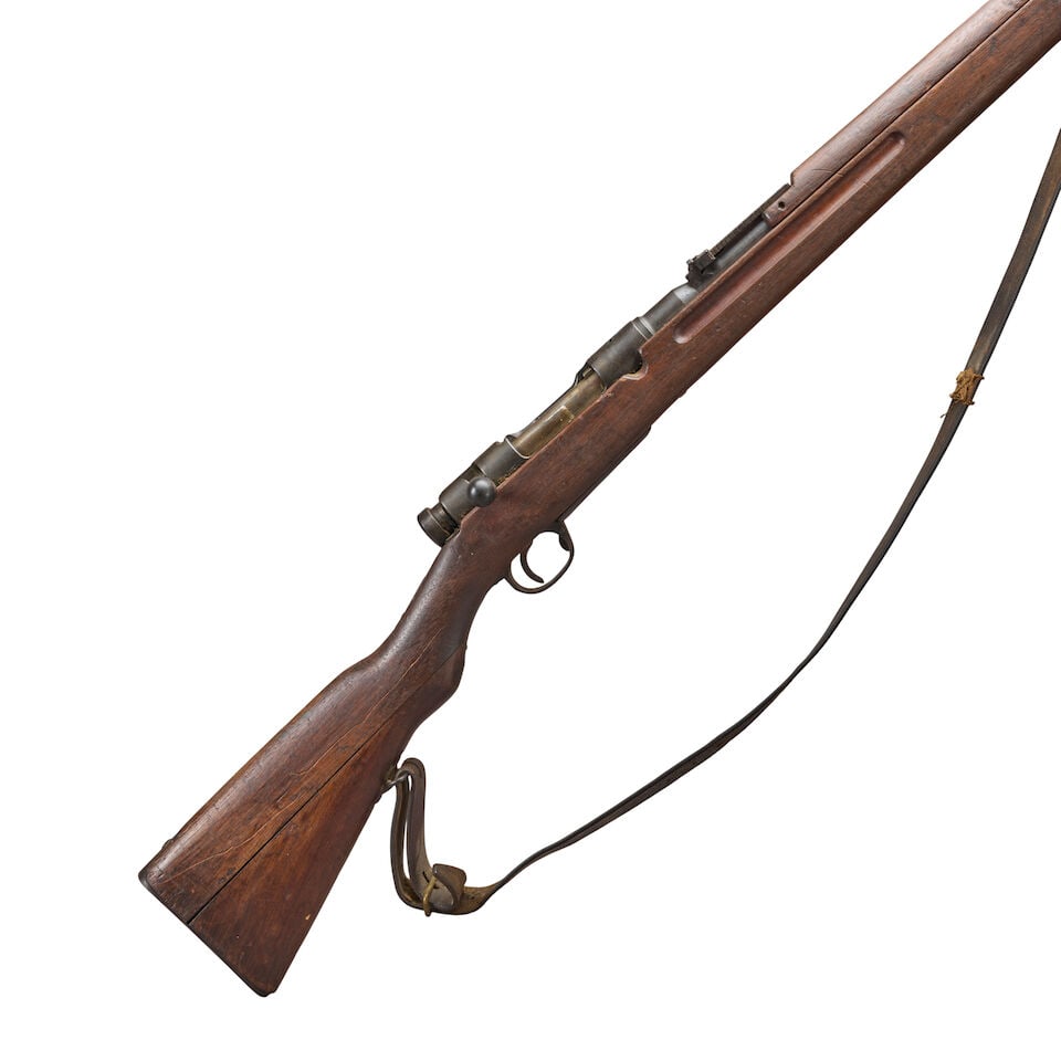 A WORLD WAR II-ERA JAPANESE TYPE 38 ARISAKA BOLT ACTION RIFLE, Curio or Relic firearm (1 of 4)