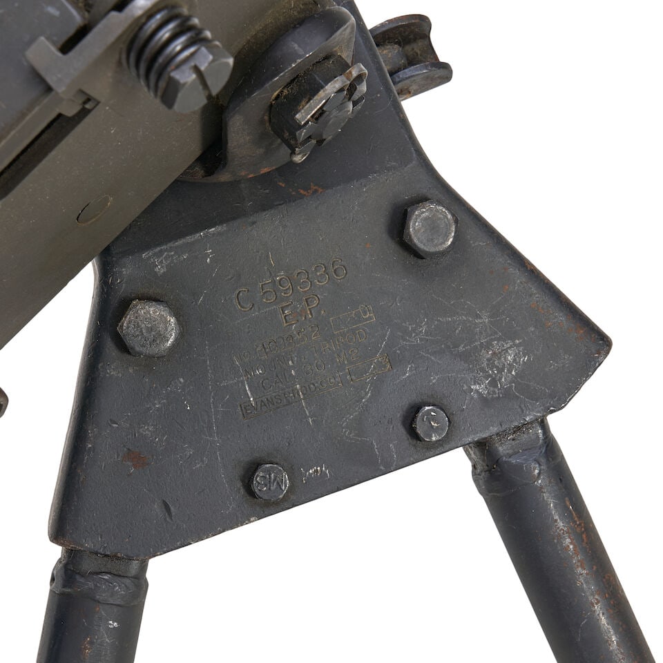 AN INERT IMA BROWNING DISPLAY MODEL 1919A4 WITH TRIPOD. - 2