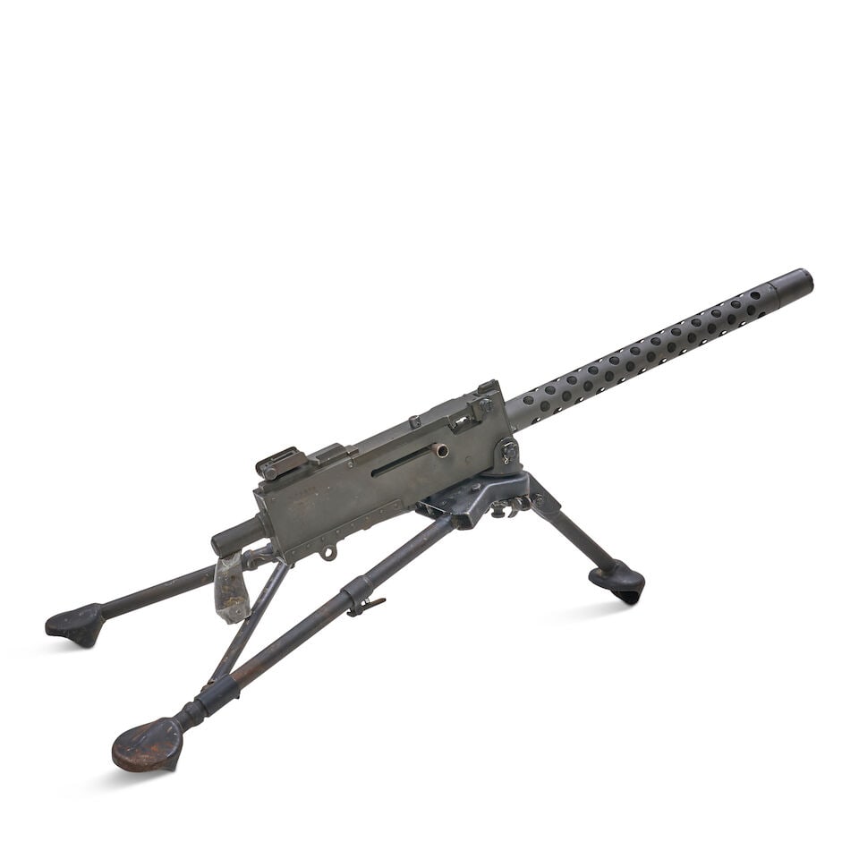 AN INERT IMA BROWNING DISPLAY MODEL 1919A4 WITH TRIPOD. - 4