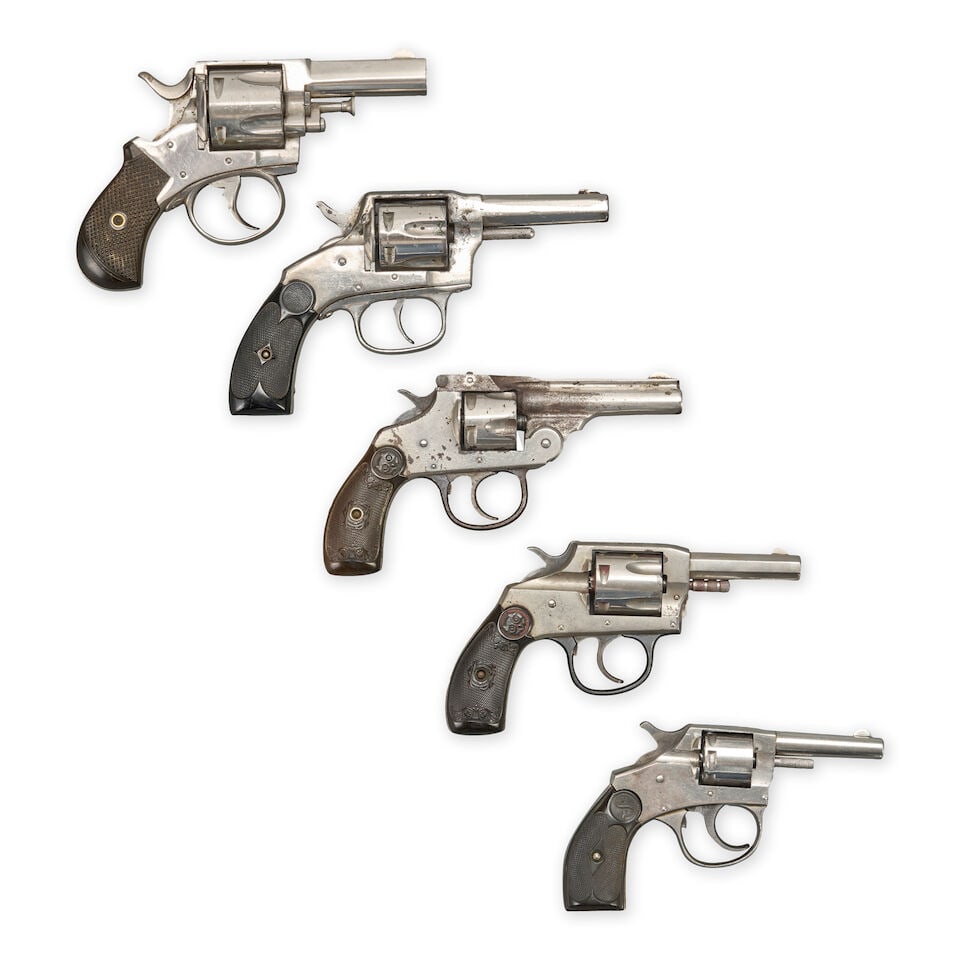 FIVE LATE 19TH/EARLY 20TH CENTURY AMERICAN POCKET REVOLVERS. Curio or Relic firearm (1 of 2)
