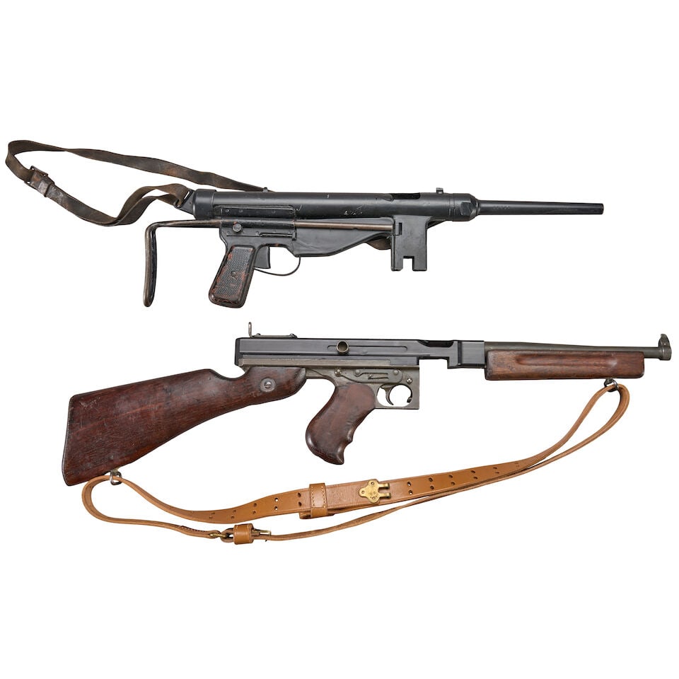 TWO INERT WORLD WAR II AMERICAN FIREARMS. (1 of 2)