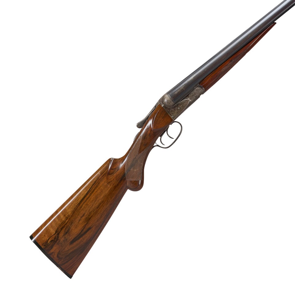 AN A.H. FOX GRADE 'A' SIDE BY SIDE 12 GAUGE SHOTGUN, Curio or Relic firearm (1 of 4)