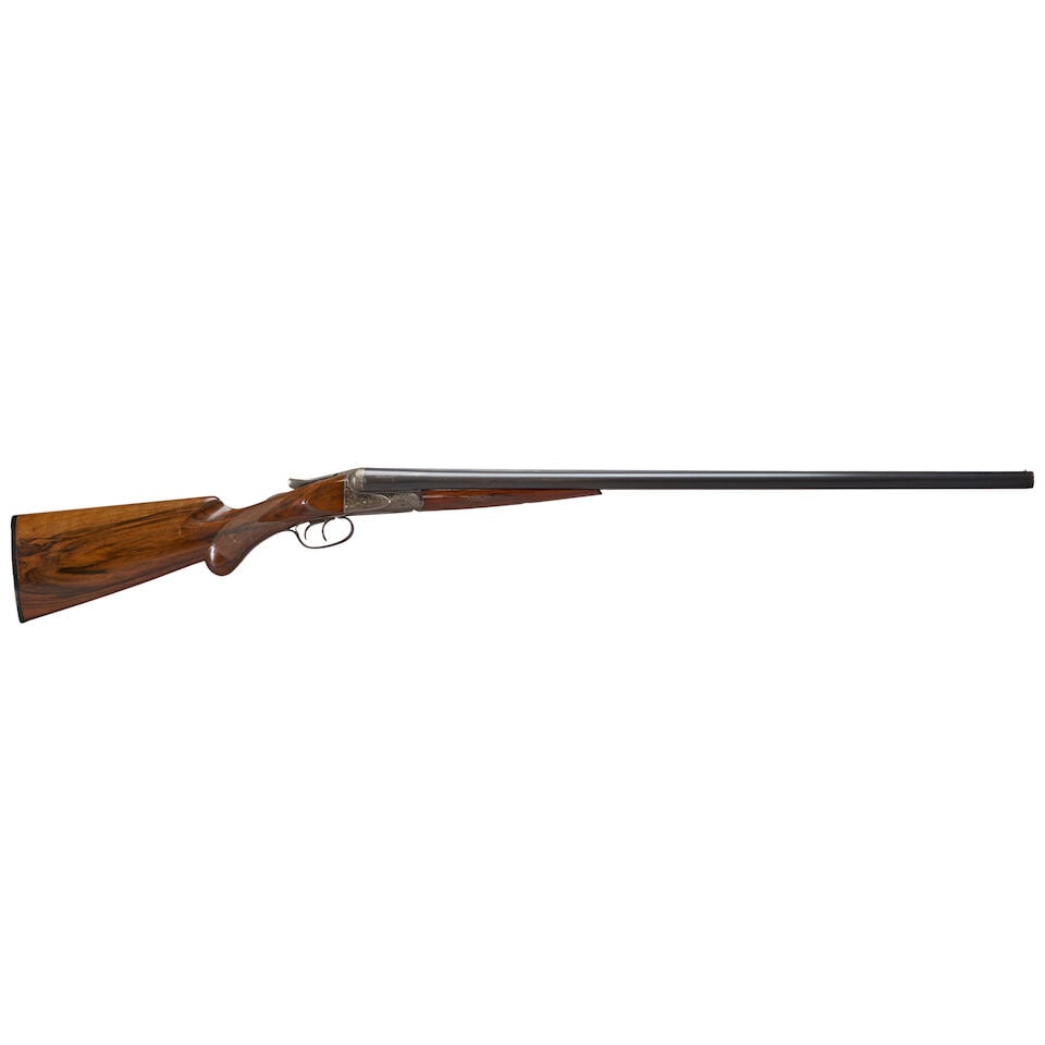 AN A.H. FOX GRADE 'A' SIDE BY SIDE 12 GAUGE SHOTGUN, Curio or Relic firearm - 2