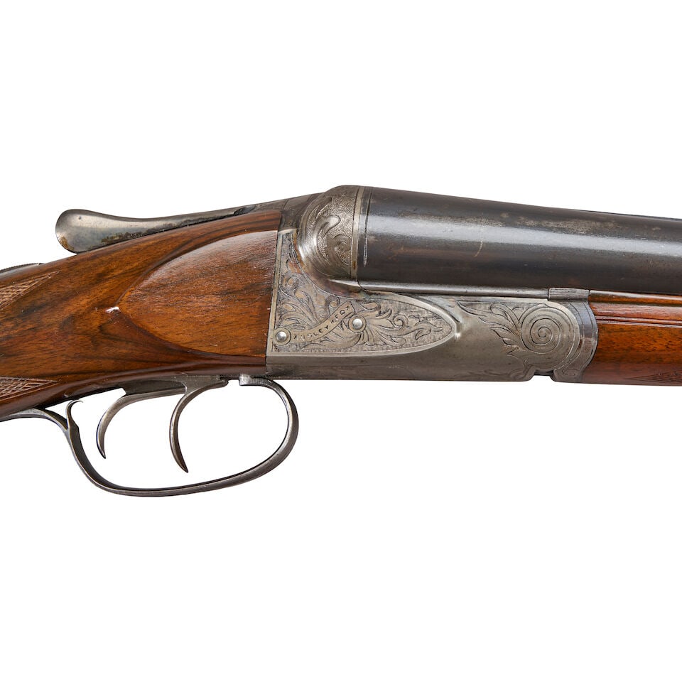 AN A.H. FOX GRADE 'A' SIDE BY SIDE 12 GAUGE SHOTGUN, Curio or Relic firearm - 4
