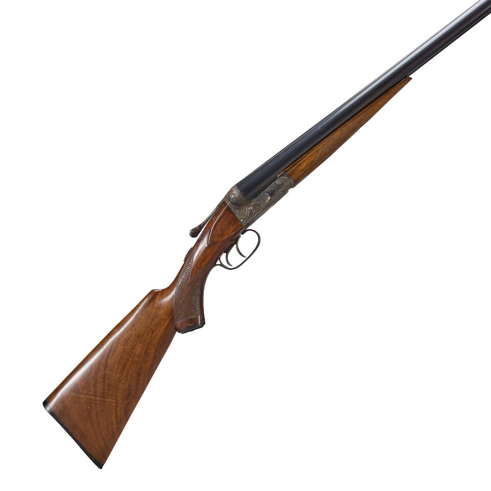 AN A.H. FOX GRADE 'A' SIDE BY SIDE 12 GAUGE SHOTGUN, Curio or Relic firearm (1 of 5)