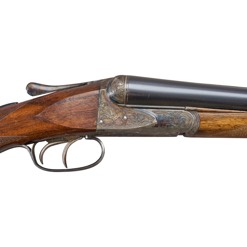 AN A.H. FOX GRADE 'A' SIDE BY SIDE 12 GAUGE SHOTGUN, Curio or Relic firearm - 4