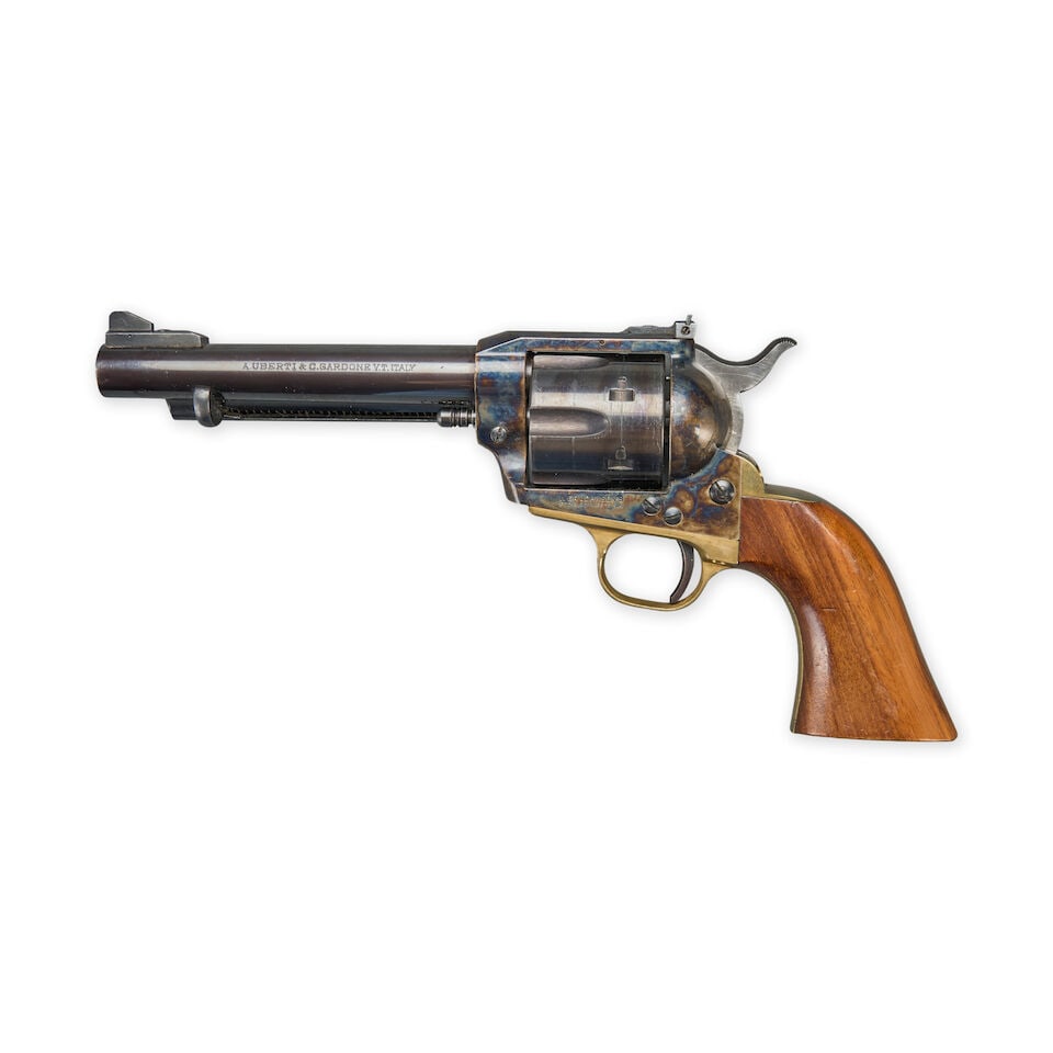 AN UBERTI REPRODUCTION COLT 1873 SINGLE-ACTION REVOLVER. Modern firearm - 2