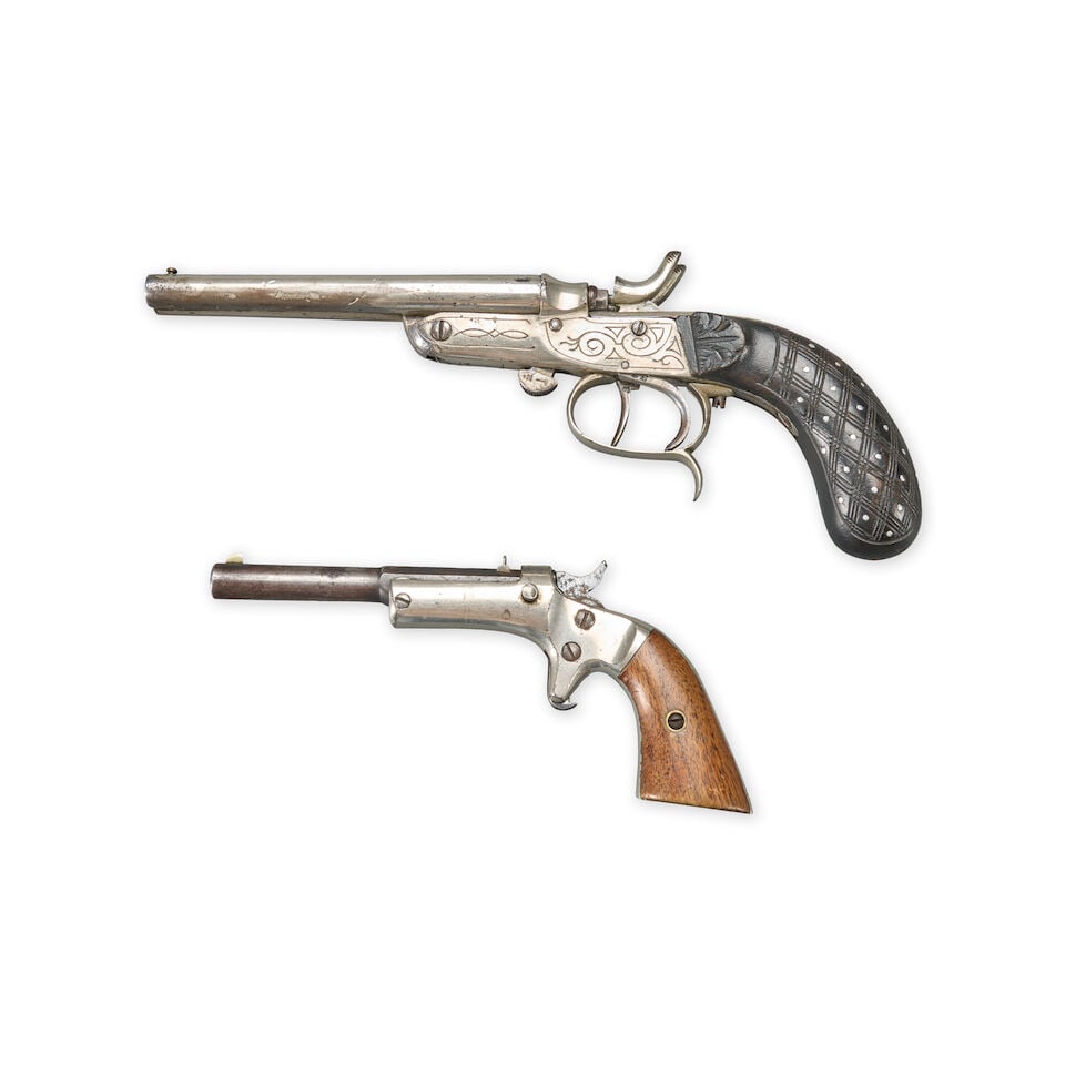 TWO EARLY 20TH CENTURY PISTOLS. Curio or Relic firearm - 2