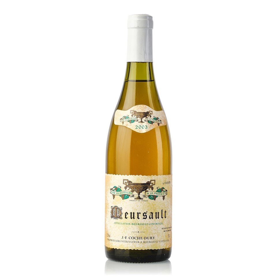 Domaine Coche Dury Meursault, 2003 (1x 750ml): Domaine Coche Dury Meursault, 2003 (1x 750ml) Region: Burgundy For further information on this lot please visit Bonhams.com For further information about this lot please