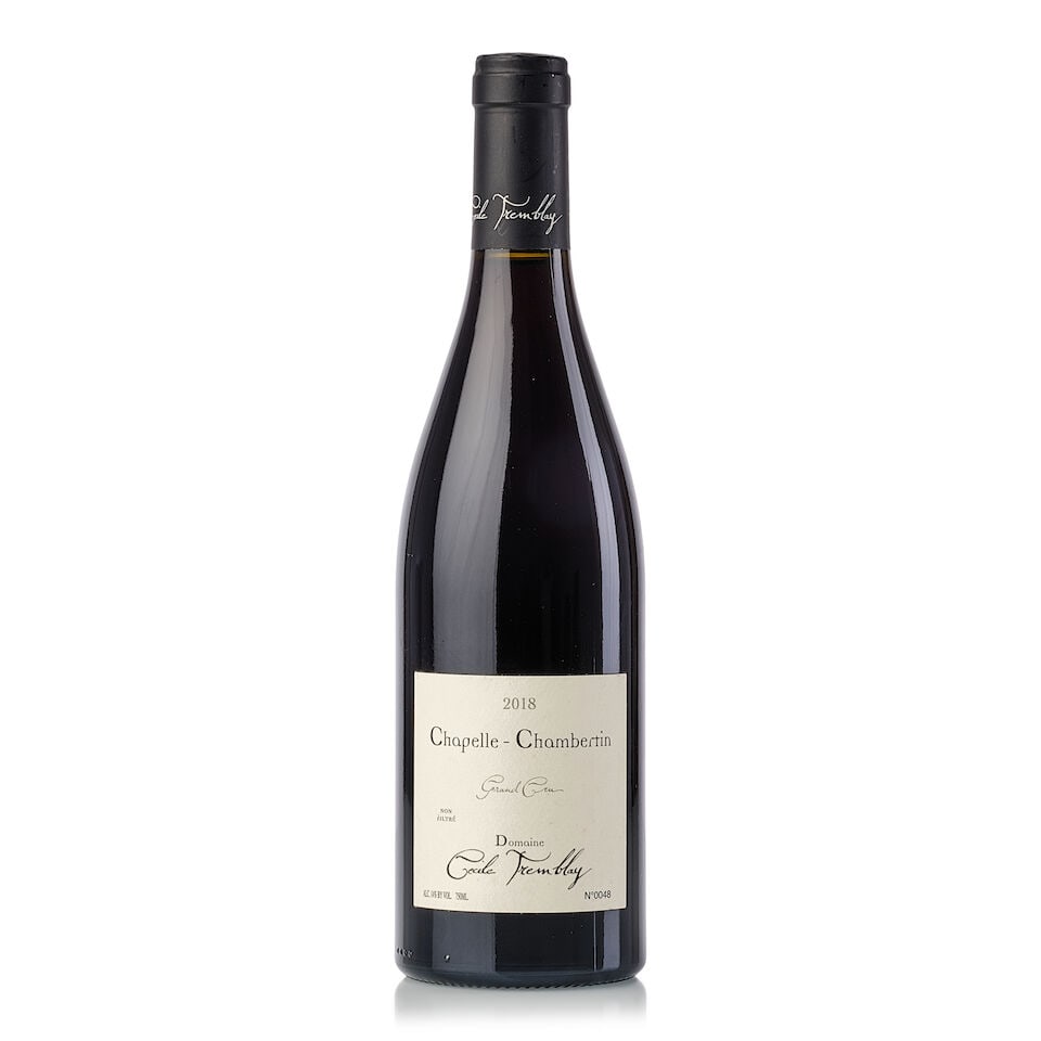 Domaine Cécile Tremblay Chapelle Chambertin, 2018 (1x 750ml): Domaine Cécile Tremblay Chapelle Chambertin, 2018 (1x 750ml) Region: Burgundy Label: slightly stained For further information on this lot please visit Bonhams.com For further information about th