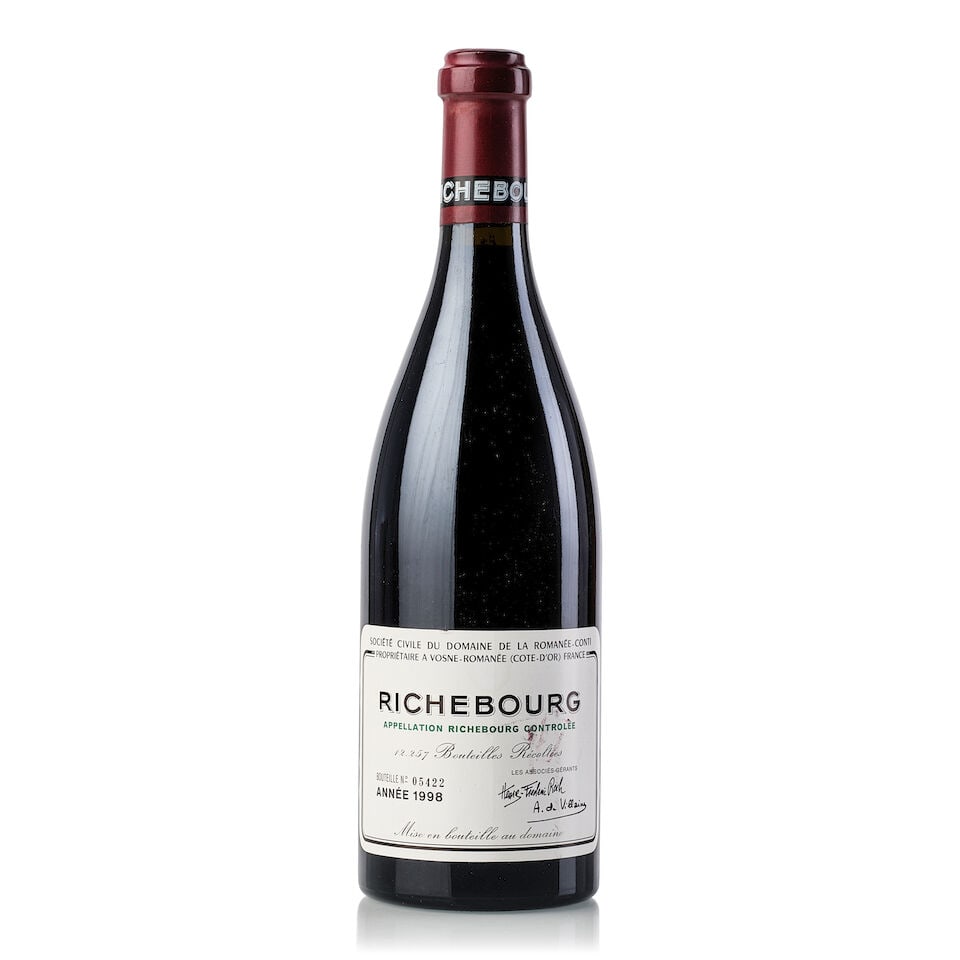 Domaine de la Romanée-Conti Richebourg, 1998 (1x 750ml): Domaine de la Romanée-Conti Richebourg, 1998 (1x 750ml) Region: Burgundy Fill Level: 0.5cm Label: slightly scuffed For further information on this lot please visit Bonhams.com For further informa