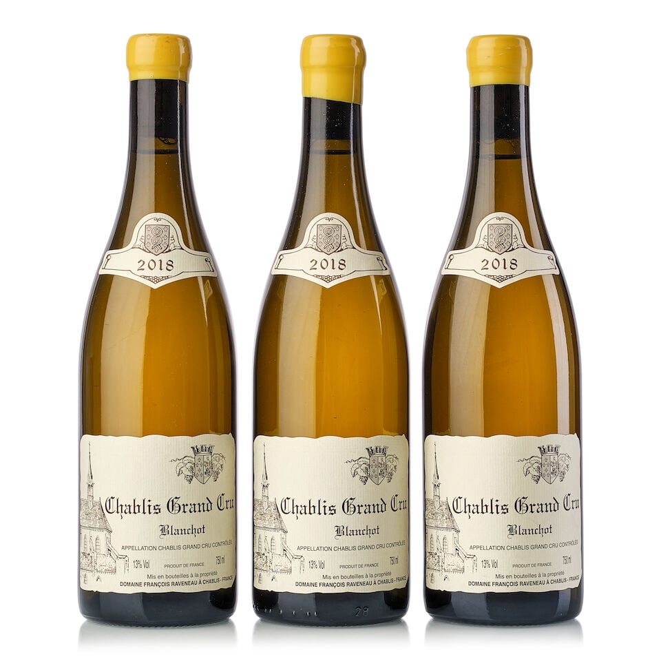Domaine François Raveneau Chablis Blanchot, 2018 (3x 750ml): Domaine François Raveneau Chablis Blanchot, 2018 (3x 750ml) Region: Burgundy Capsule: 1x slightly scuffed For further information on this lot please visit Bonhams.com For further information abou