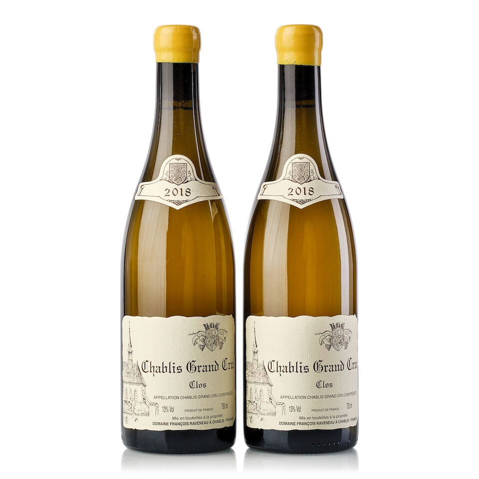 Domaine François Raveneau Chablis Les Clos, 2018 (2x 750ml): Domaine François Raveneau Chablis Les Clos, 2018 (2x 750ml) Region: Burgundy Capsule: 1x slightly scuffed For further information on this lot please visit Bonhams.com For further information abou
