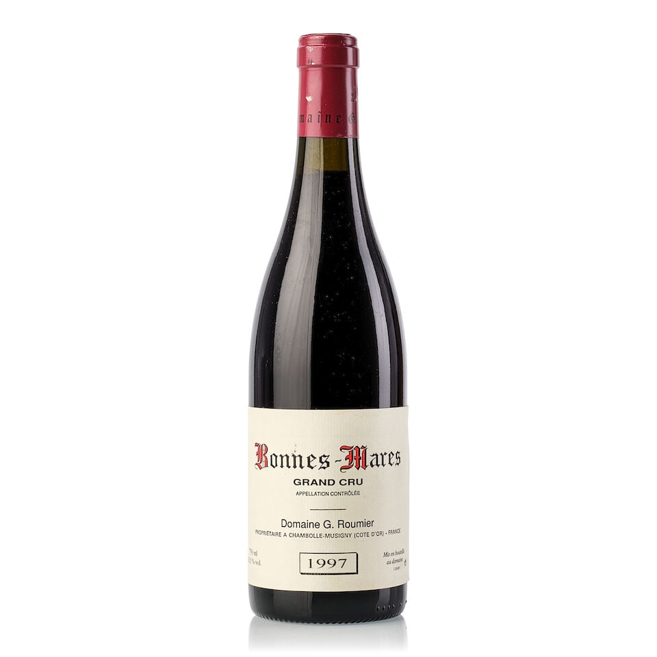Domaine G. Roumier Bonnes Mares, 1997 (1x 750ml): Domaine G. Roumier Bonnes Mares, 1997 (1x 750ml) Region: Burgundy Fill Level: 1.5cm Capsule: slightly scuffed Label: slightly marked For further information on this lot please visit Bonhams.com For fu