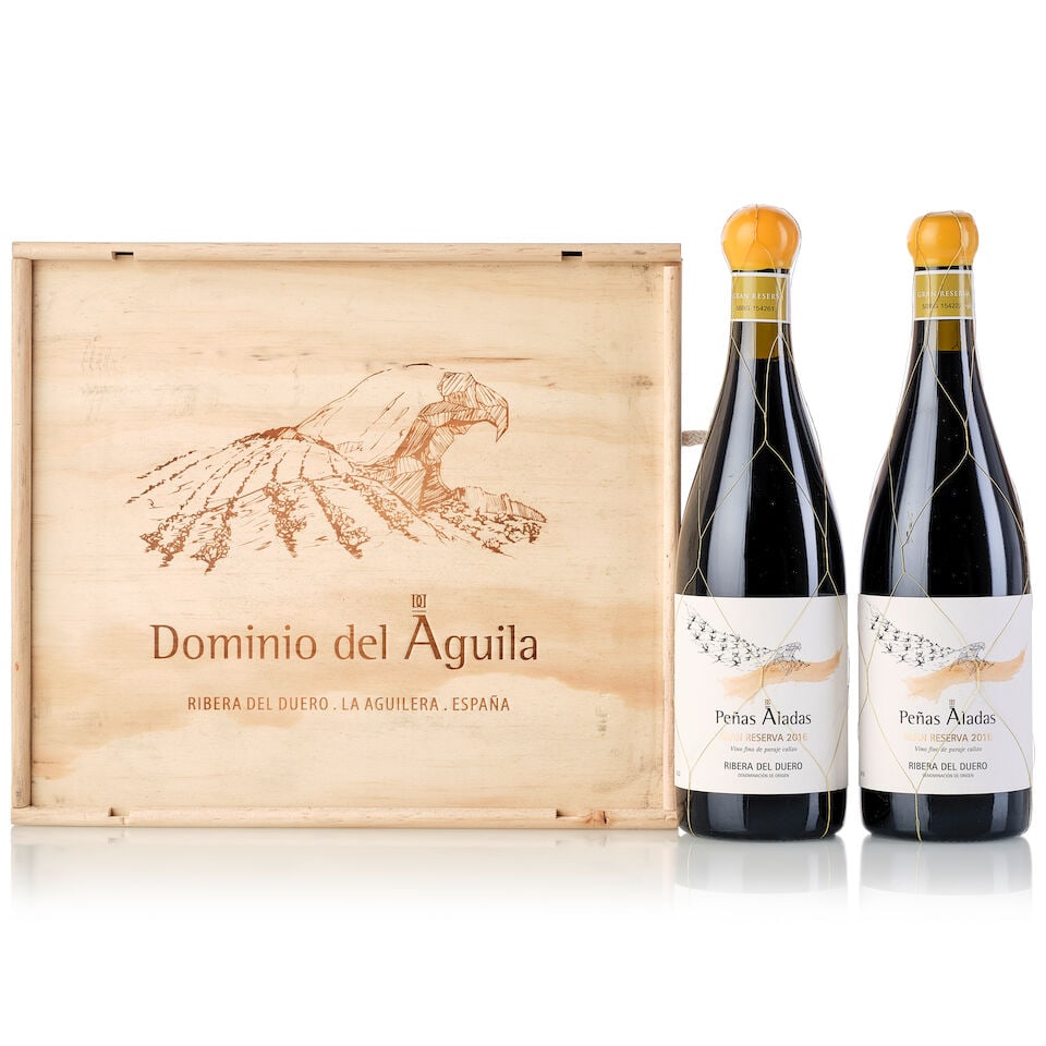 Dominio del Águila Peñas Aladas Gran Reserva, 2016 (8x 750ml): Dominio del Águila Peñas Aladas Gran Reserva, 2016 (8x 750ml) Region: Spain Label: 8x slightly scuffed Packaging: 1owc6 For further information on this lot please visit Bonhams.com For furth