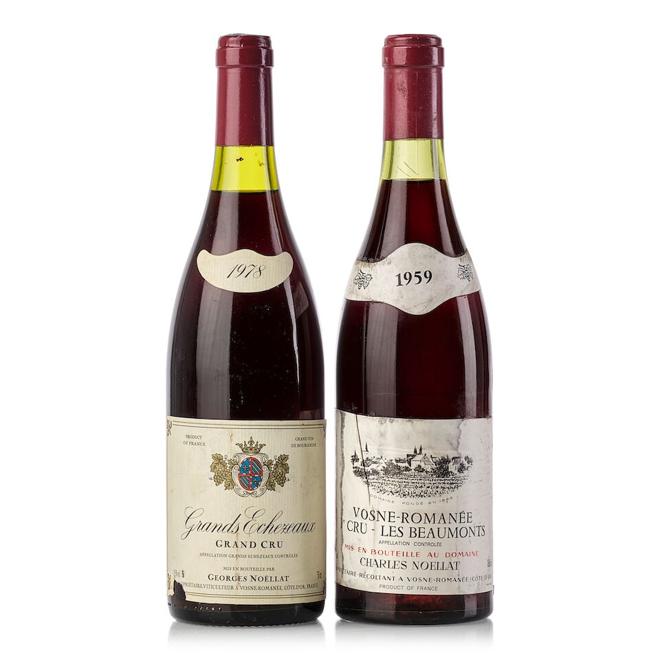 Charles Noëllat Grands Echézeaux, 1978 (1x 750ml) Charles Noëllat Vosne Roman...: Charles Noëllat Grands Echézeaux, 1978 (1x 750ml) Region: Burgundy Fill Level: 2.5cm Cork: slightly depressed Label: slightly torn, bin-soiled Charles Noëllat Vosne Romanée Les Bea