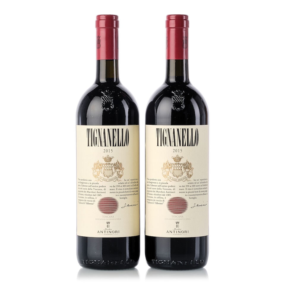 Tignanello, 2015 (2x 750ml): Tignanello, 2015 (2x 750ml) Region: Italy Label: 1x slightly scuffed For further information on this lot please visit Bonhams.com For further information about this lot please