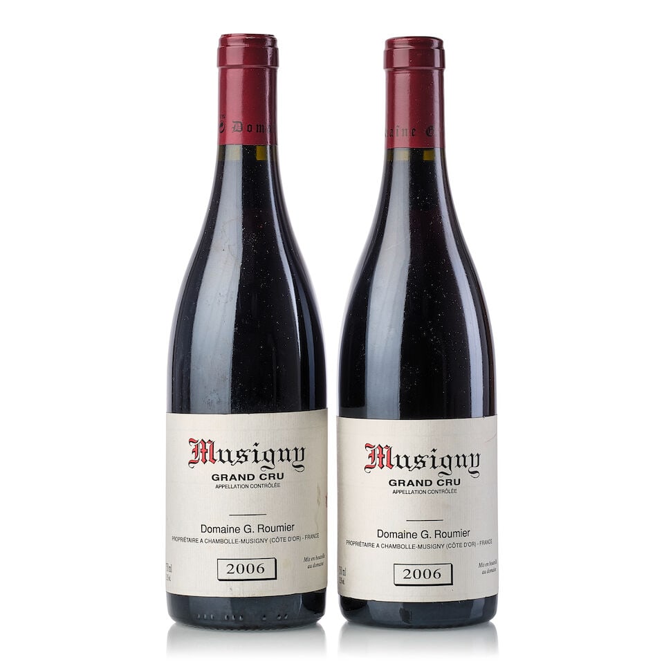 Domaine G. Roumier Musigny, 2006 (2x 750ml): Domaine G. Roumier Musigny, 2006 (2x 750ml) Region: Burgundy Capsule: 2x with prooftags Label: 1x slightly nicked, 1x marked Miscellaneous: different importers For further information on this lot