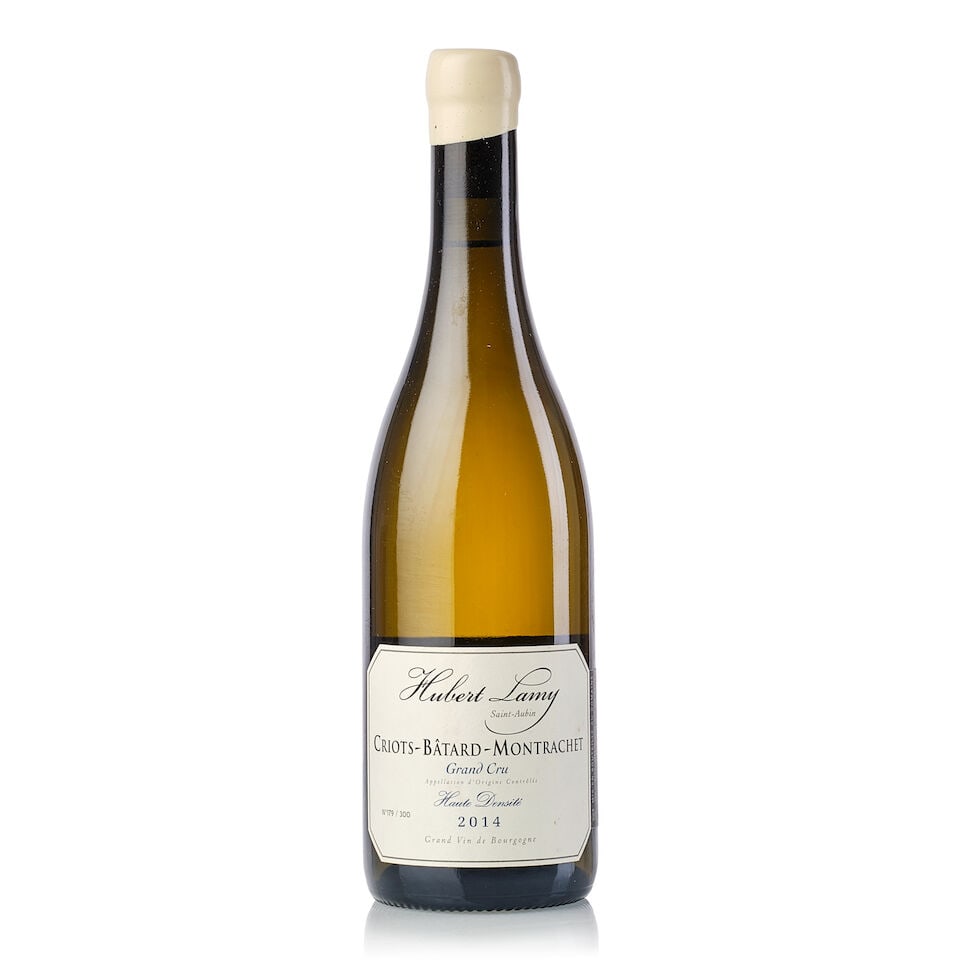 Domaine Hubert Lamy Criots Bâtard Montrachet Haute Densité, 2014 (1x 750ml): Domaine Hubert Lamy Criots Bâtard Montrachet Haute Densité, 2014 (1x 750ml) Region: Burgundy Label: slightly stained For further information on this lot please visit Bonhams.com For further 