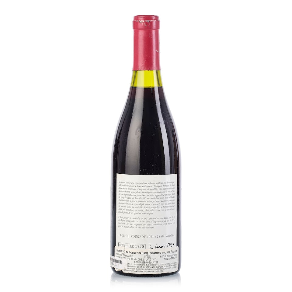 Domaine Leroy Clos de Vougeot, 1991 (1x 750ml) - 2