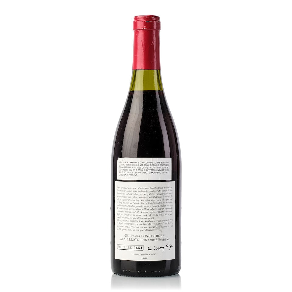 Domaine Leroy Nuits St. Georges Aux Allots, 1996 (1x 750ml) - 2