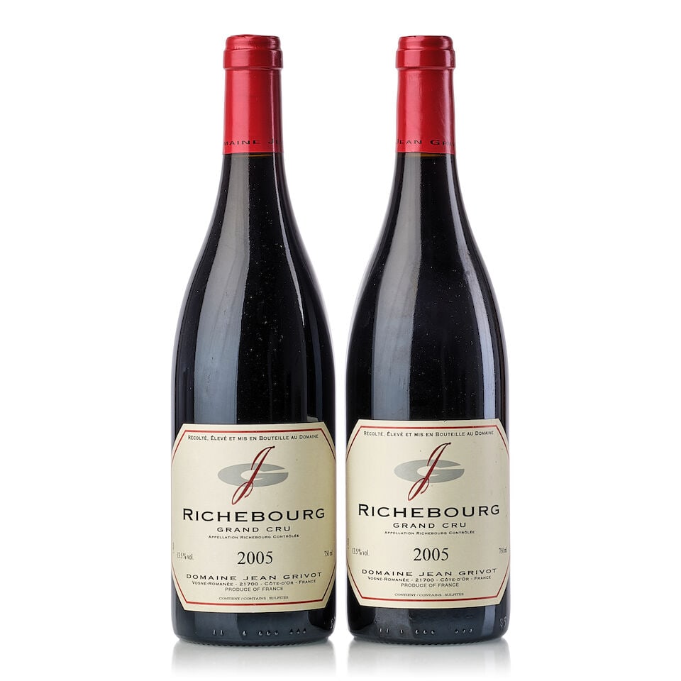 Domaine Jean Grivot Richebourg, 2005 (2x 750ml): Domaine Jean Grivot Richebourg, 2005 (2x 750ml) Region: Burgundy Label: 1x slightly marked, 1x slightly scuffed For further information on this lot please visit Bonhams.com For further information abo