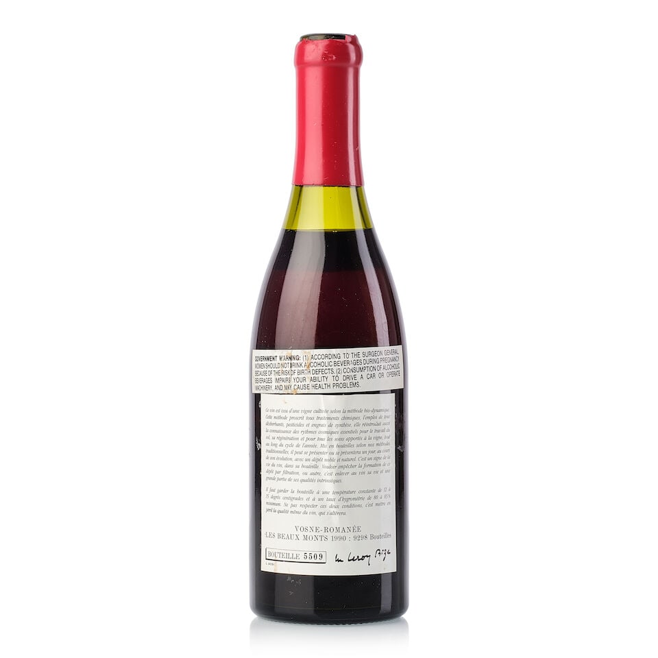 Domaine Leroy Vosne Romanée Les Beaux Monts, 1990 (1x 750ml) - 2