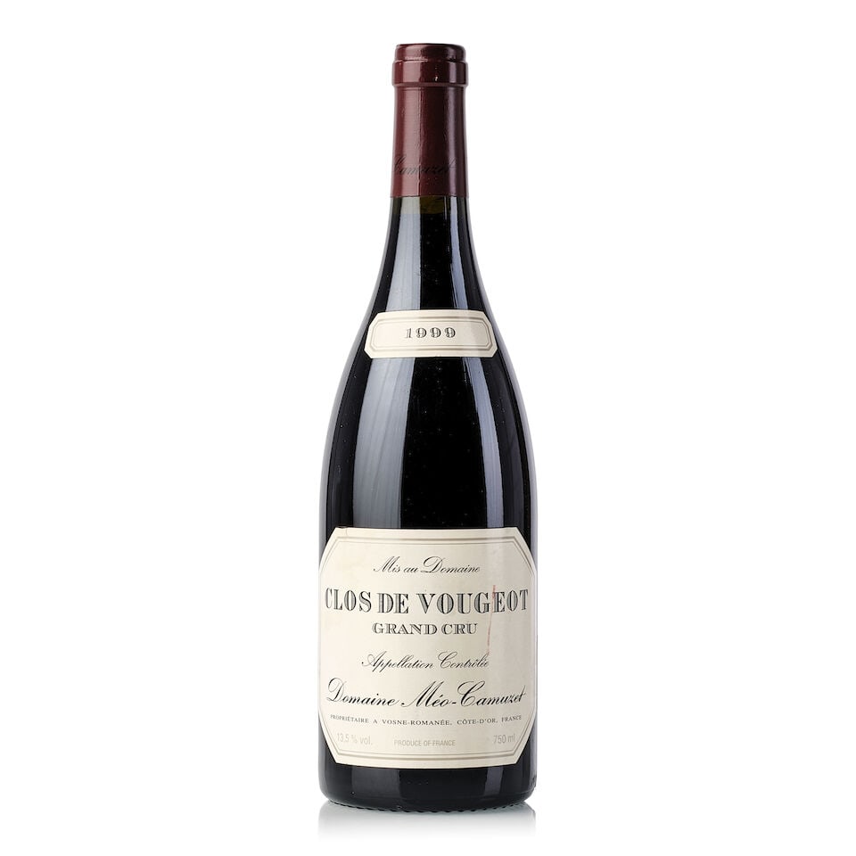 Domaine Méo-Camuzet Clos de Vougeot, 1999 (1x 750ml): Domaine Méo-Camuzet Clos de Vougeot, 1999 (1x 750ml) Region: Burgundy Fill Level: 0.5cm Label: slightly marked, slightly damp-stained, slightly torn For further information on this lot please vis