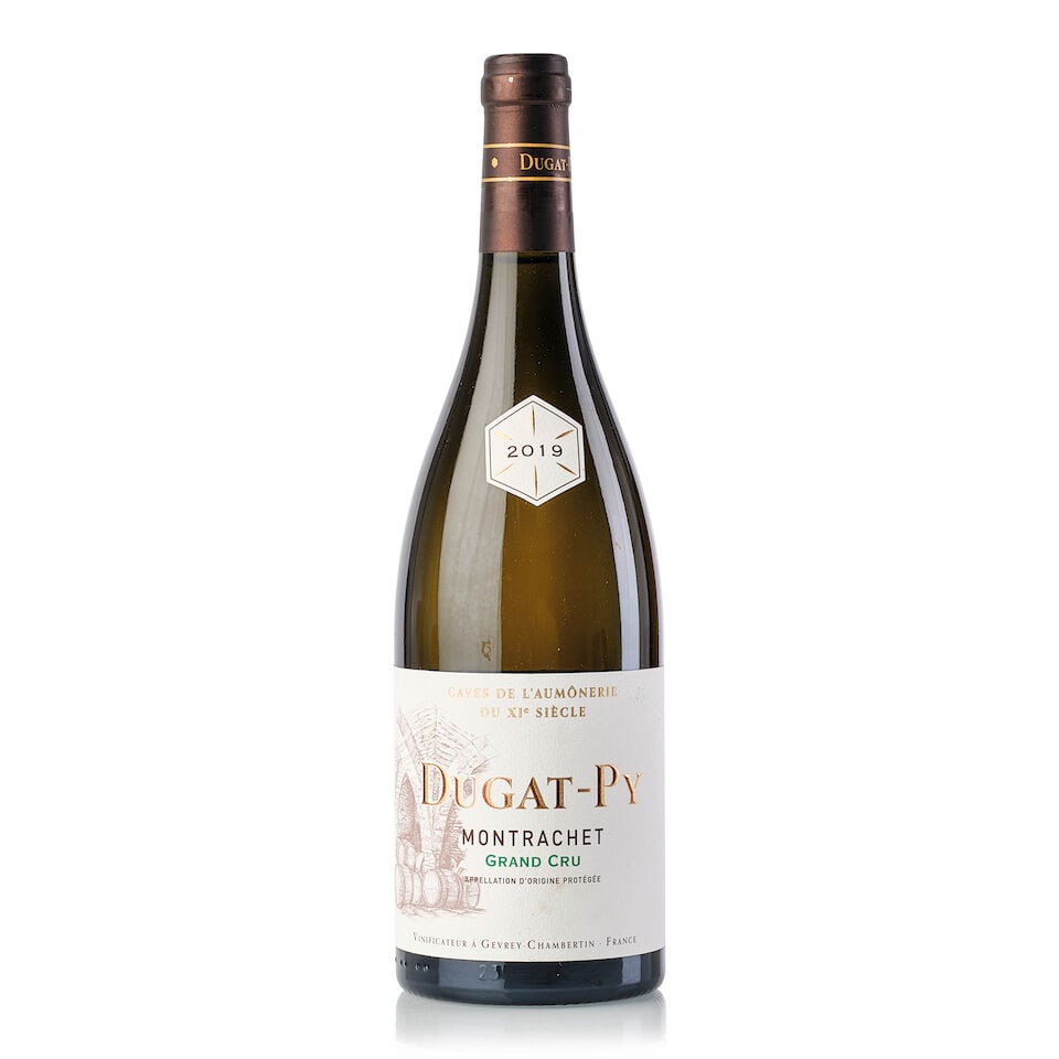 Domaine Dugat-Py Montrachet, 2019 (1x 750ml): Domaine Dugat-Py Montrachet, 2019 (1x 750ml) Region: Burgundy Label: slightly stained, slightly scuffed For further information on this lot please visit Bonhams.com For further information about this
