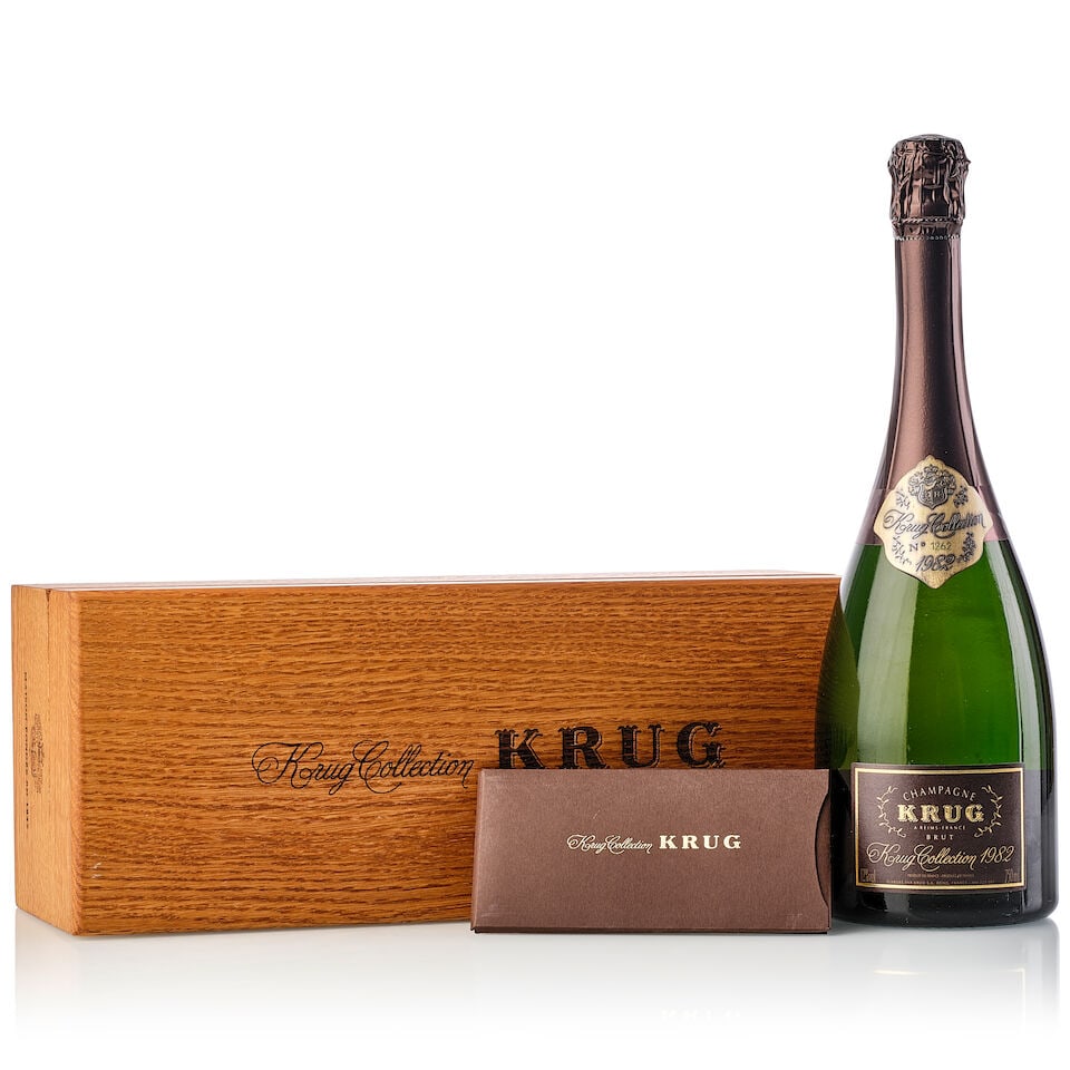 Krug Collection, 1982 (1x 750ml): Krug Collection, 1982 (1x 750ml) Region: Champagne Fill Level: 1cm inverted Packaging: owc For further information on this lot please visit Bonhams.com For further information about this lot please
