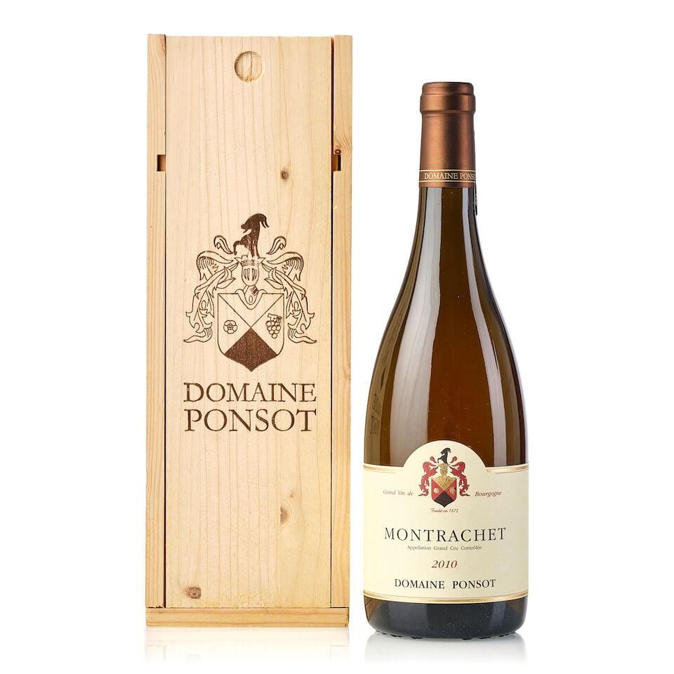 Domaine Ponsot Montrachet, 2010 (1x 750ml): Domaine Ponsot Montrachet, 2010 (1x 750ml) Region: Burgundy Packaging: owc For further information on this lot please visit Bonhams.com For further information about this lot please
