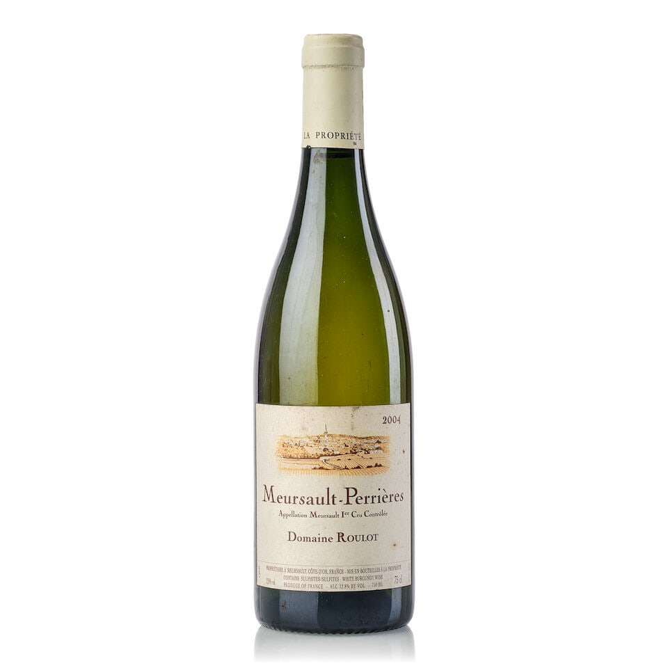 Domaine Roulot Meursault Les Perrières, 2004 (1x 750ml): Domaine Roulot Meursault Les Perrières, 2004 (1x 750ml) Region: Burgundy Capsule: slightly scuffed Label: bin-soiled For further information on this lot please visit Bonhams.com For further infor