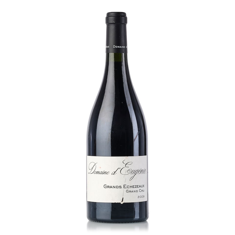 Domaine d'Eugénie Grands Echézeaux, 2009 (1x 750ml): Domaine d'Eugénie Grands Echézeaux, 2009 (1x 750ml) Region: Burgundy Label: slightly marked, torn For further information on this lot please visit Bonhams.com For further information about t