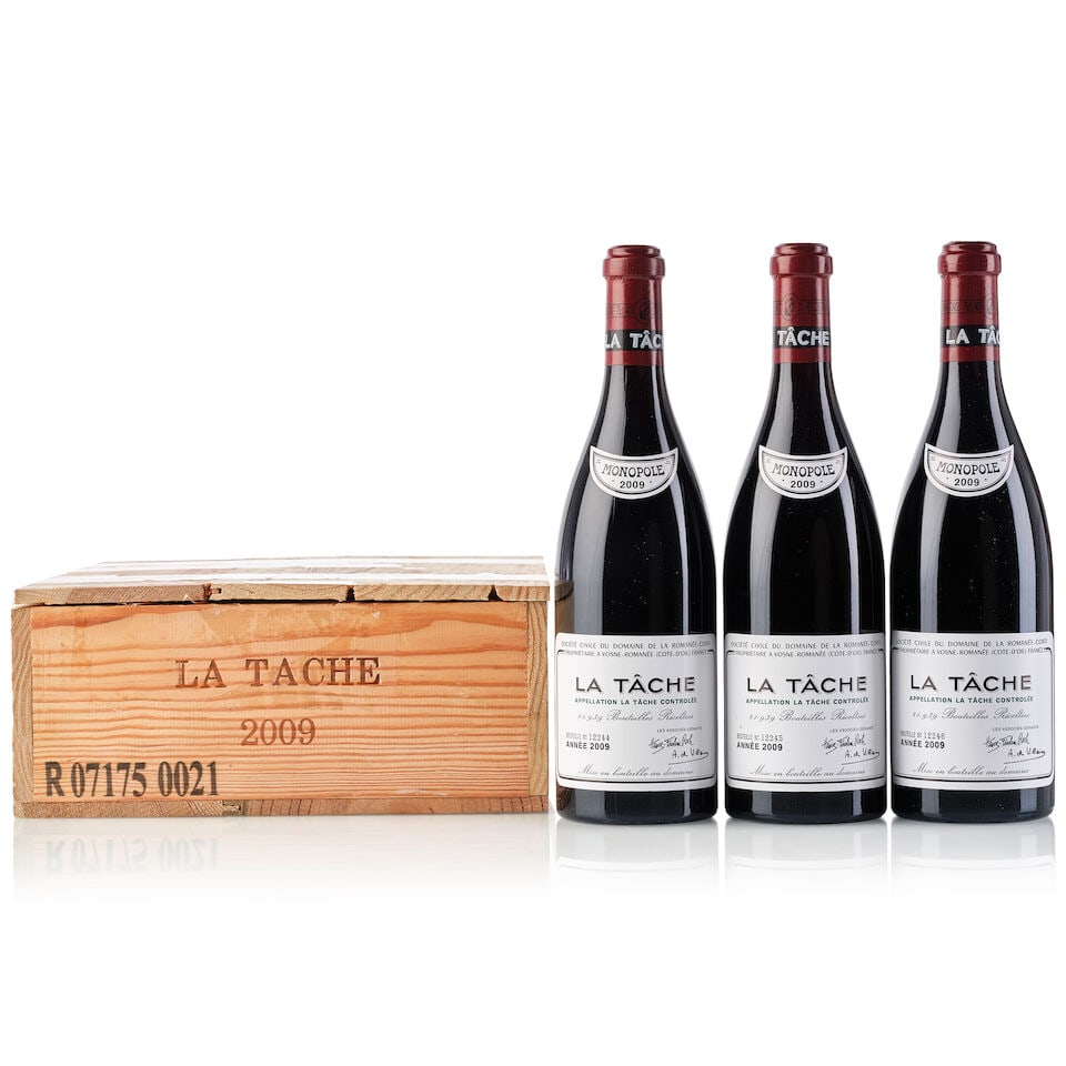 Domaine de la Romanée-Conti La Tâche, 2009 (3x 750ml): Domaine de la Romanée-Conti La Tâche, 2009 (3x 750ml) Region: Burgundy Packaging: owc3 Miscellaneous: consecutive bottle numbers For further information on this lot please visit Bonhams.com 