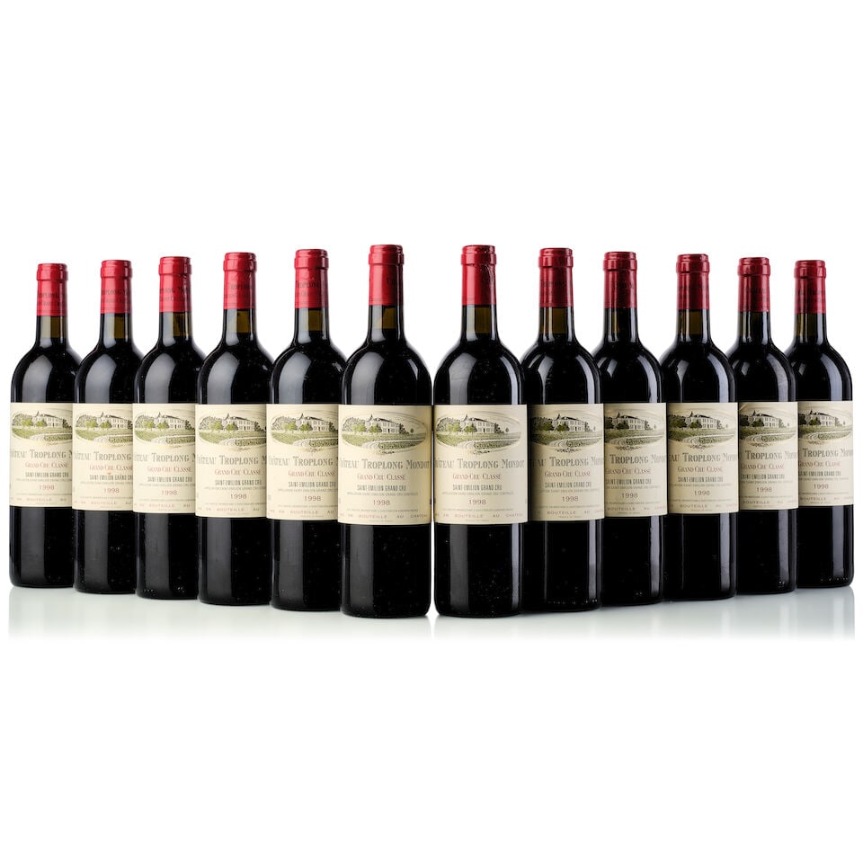 Château Troplong Mondot, 1998 (12x 750ml): Château Troplong Mondot, 1998 (12x 750ml) Region: Bordeaux Fill Level: 12x base neck Capsule: 12x stained Label: 3x slightly scuffed, 1x scuffed, 1x slightly torn, 3x slightly stained, 1x slightl