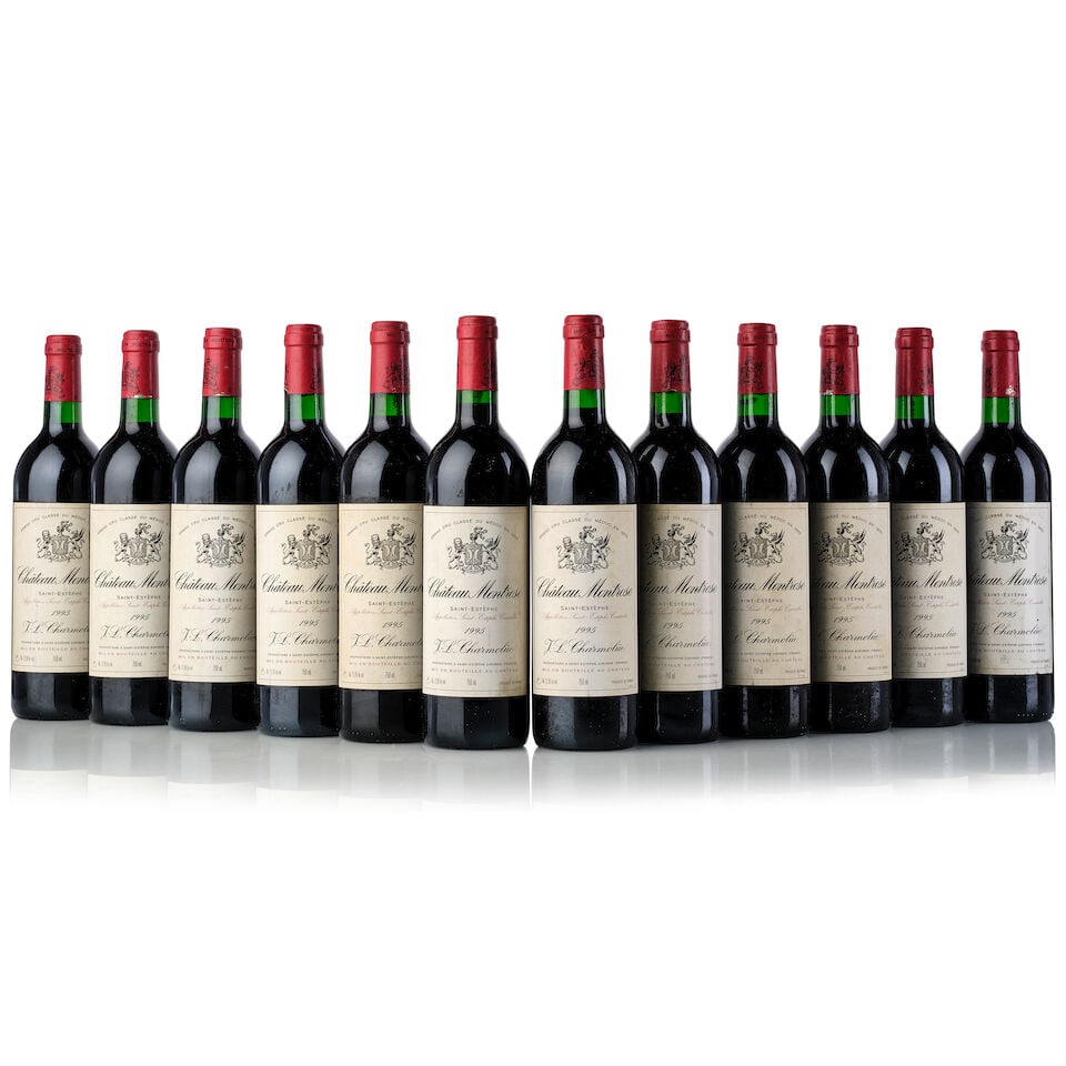 Château Montrose, 1995 (12x 750ml): Château Montrose, 1995 (12x 750ml) Region: Bordeaux Fill Level: 2x into neck, 10x base neck Capsule: 12x stained, 1x slightly corroded, 9x slightly scuffed, 2x scuffed Cork: 1x slightly protruded
