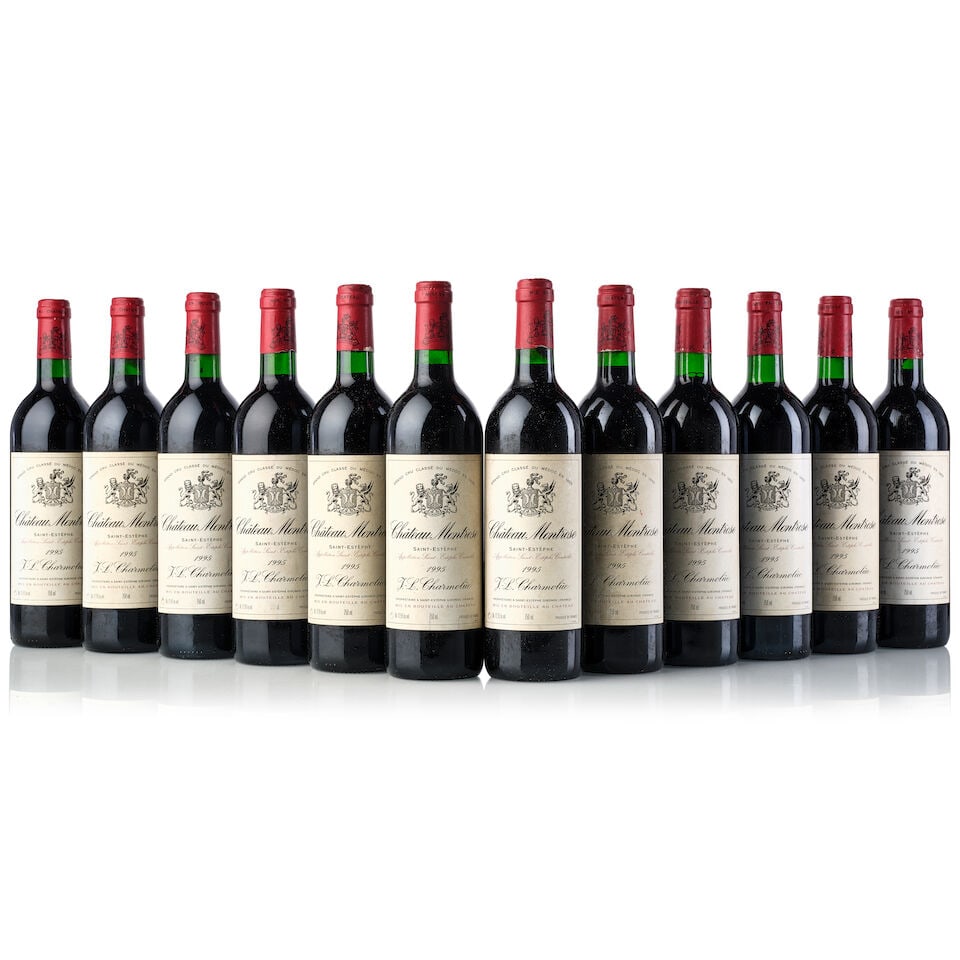 Château Montrose, 1995 (12x 750ml): Château Montrose, 1995 (12x 750ml) Region: Bordeaux Fill Level: 5x into neck, 6x base neck, 1x very top shoulder Capsule: 12x stained, 9x slightly scuffed, 3x scuffed Label: 12x bin-soiled, 4x sl