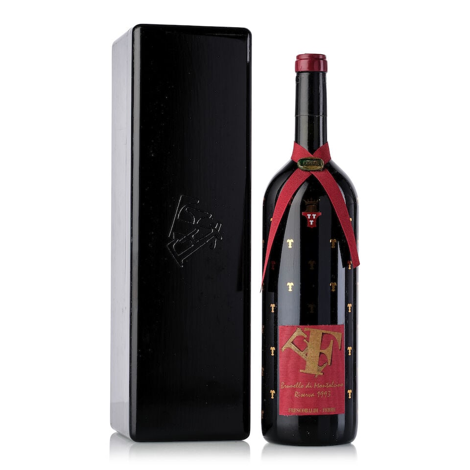 Marchesi Frescobaldi Frescobaldi Ferré Brunello di Montalcino Riserva, 1993 (2x Magnum): Marchesi Frescobaldi Frescobaldi Ferré Brunello di Montalcino Riserva, 1993 (2x Magnum) Region: Italy Fill Level: 2x base neck Capsule: 1x slightly torn, 2x stained Packaging: 2owc1 For further i