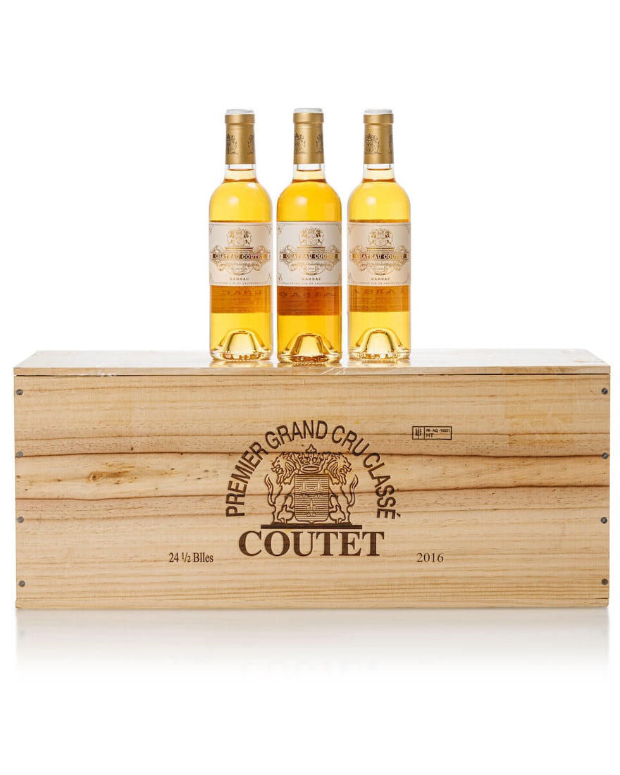 Château Coutet, 2016 (12x 375ml): Château Coutet, 2016 (12x 375ml) Region: Sauternes For further information on this lot please visit Bonhams.com For further information about this lot please