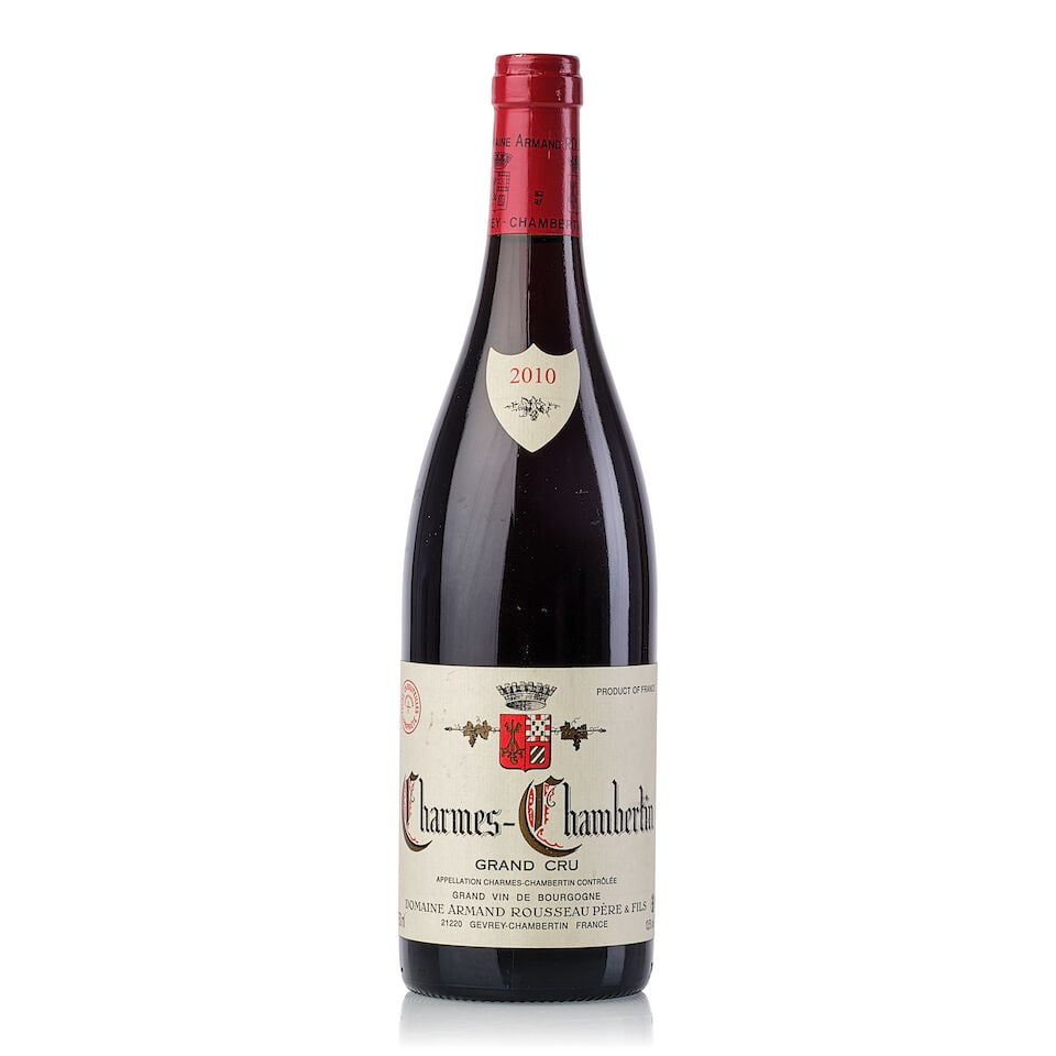 Domaine Armand Rousseau Charmes Chambertin, 2010 (1x 750ml): Domaine Armand Rousseau Charmes Chambertin, 2010 (1x 750ml) Region: Burgundy Label: slightly scuffed For further information on this lot please visit Bonhams.com For further information about this lot