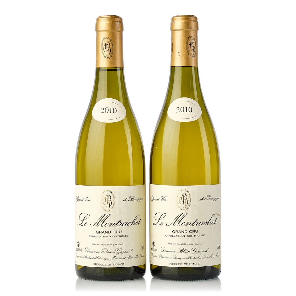 Domaine Blain Gagnard Le Montrachet, 2010 (2x 750ml): Domaine Blain Gagnard Le Montrachet, 2010 (2x 750ml) Region: Burgundy Label: 2x slightly nicked For further information on this lot please visit Bonhams.com For further information about this lot plea