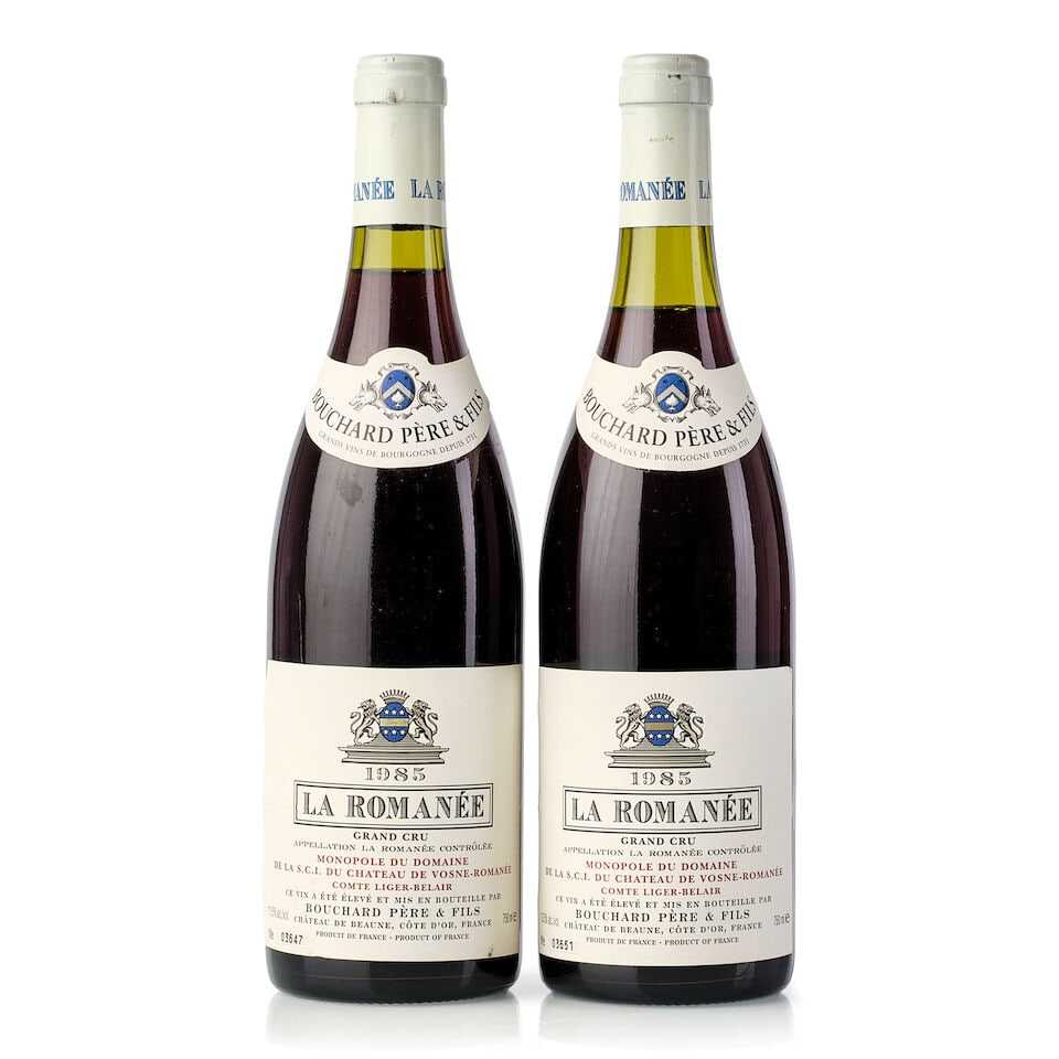 Domaine Bouchard Père et Fils La Romanée, 1985 (2x 750ml): Domaine Bouchard Père et Fils La Romanée, 1985 (2x 750ml) Region: Burgundy Fill Level: 1x 1cm, 1x 2cm Capsule: 2x slightly scuffed Cork: 2x slightly depressed Label: 1x slightly stained, 1x 