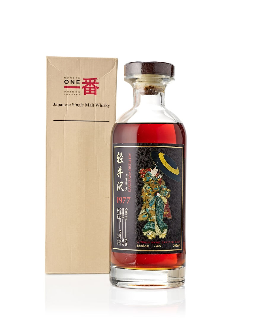 輕井沢 Karuizawa Cask #4010 Geisha, 1977 (1x 700ml): 輕井沢 Karuizawa Cask #4010 Geisha, 1977 (1x 700ml) Region: Japan Label: good label Packaging: in creased original carton Notes: Bottled 2012. Distilled and Bottled at Karuizawa Dist