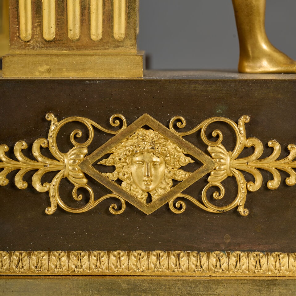 Deux sujets en bronze à patine brune et dorée d'époque Empire Two Empire period b... - 2