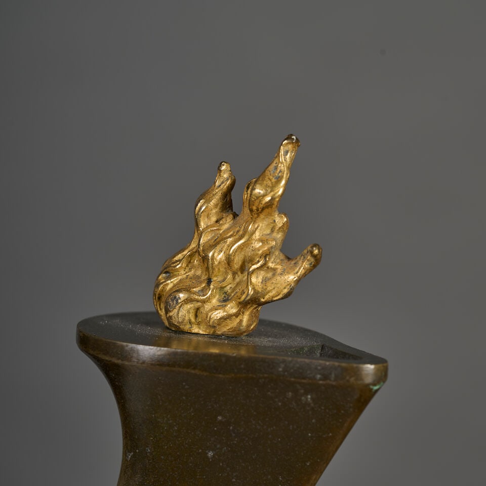 Lampe à huile ornée de l'Allégorie de L'Etude d'après Louis Simon Boizot en ... - 7