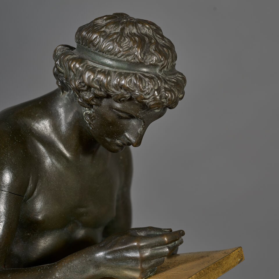 Lampe à huile ornée de l'Allégorie de L'Etude d'après Louis Simon Boizot en ... - 8