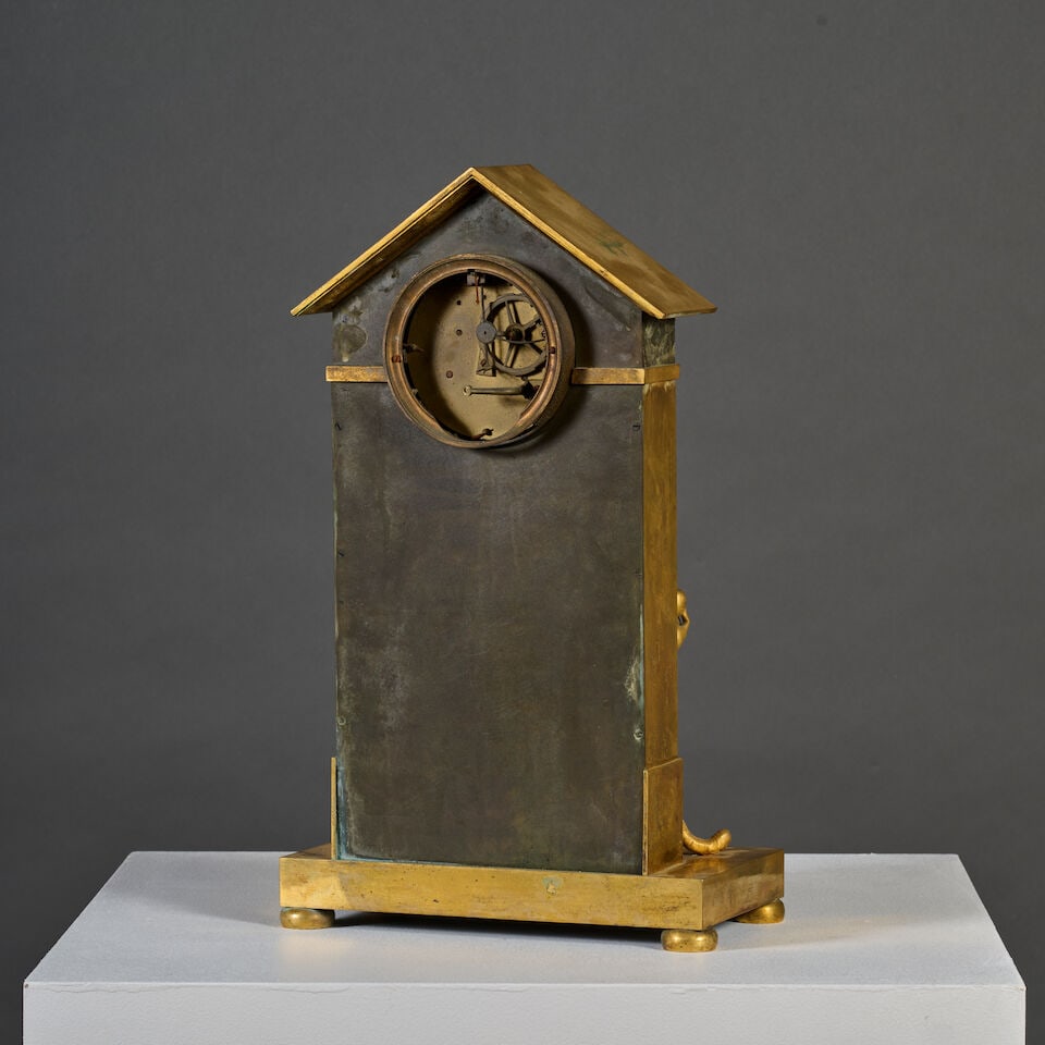 Pendule en bronze doré et ciselé figurant Paris, par Denière & Matelin d'épo... - 2